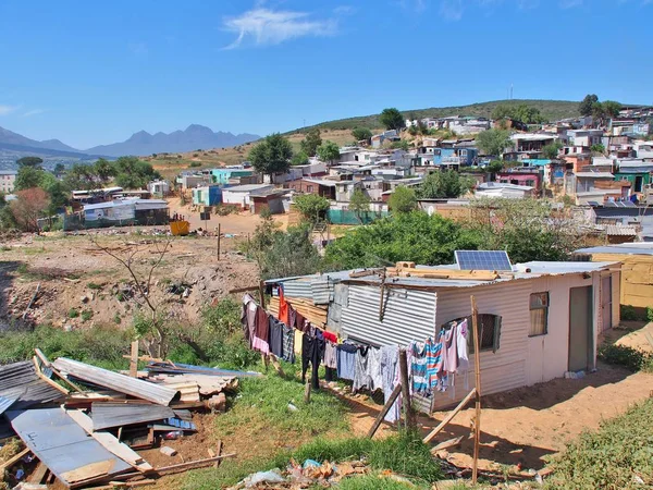 Neformální osady v provincii Západní Kapsko, Jižní Afrika. Royalty Free Stock Obrázky