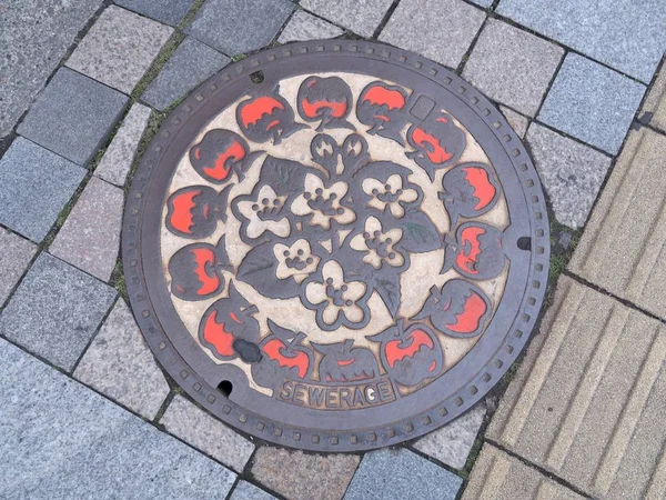 manhole cover in Nagano, Japan.