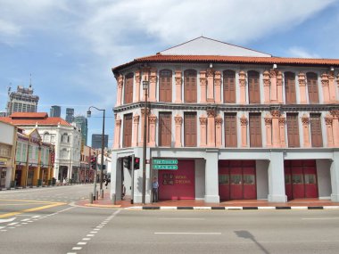 Üst çapraz Street, Singapur Çin mahallesindeki sokak sahne olan Güney Köprüsü yol kavşağı.
