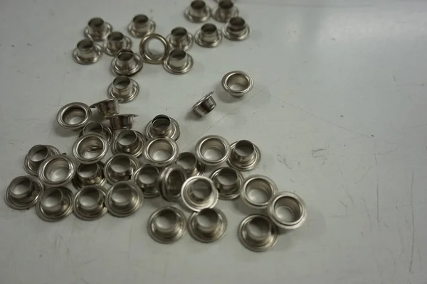 Group of steel eyelets — Stock Photo, Image