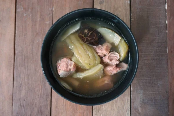 Gourd steamed pork ribs — Stock Photo, Image