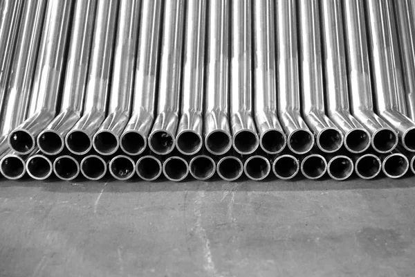 Round stainless steel tube — Stock Photo, Image