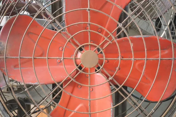 Old metal red fan — Stock Photo, Image