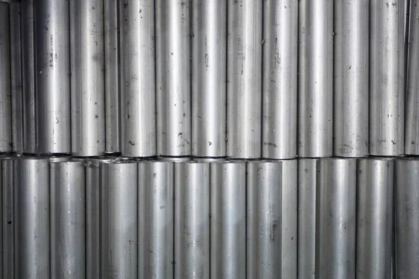 Round aluminum tube — Stock Photo, Image