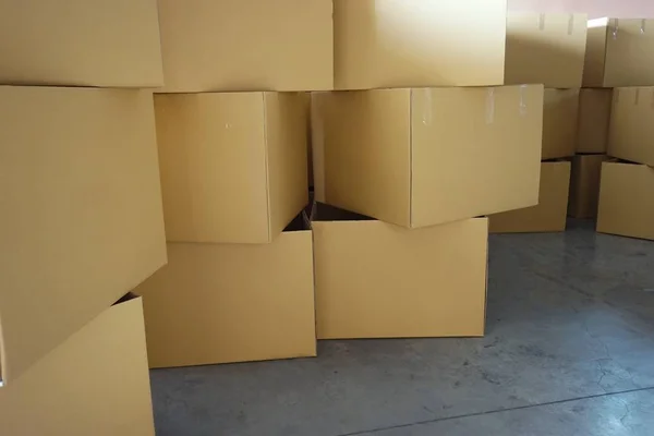 Stos pudełko kartonowe — Zdjęcie stockowe
