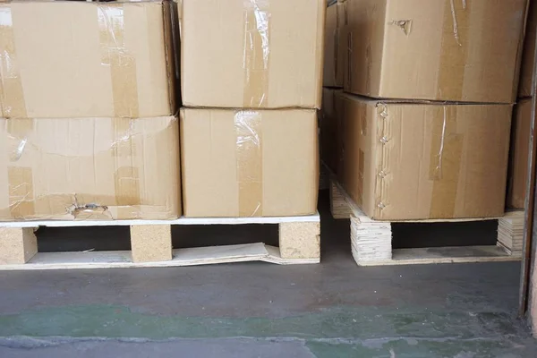 Pila de caja de cartón — Foto de Stock