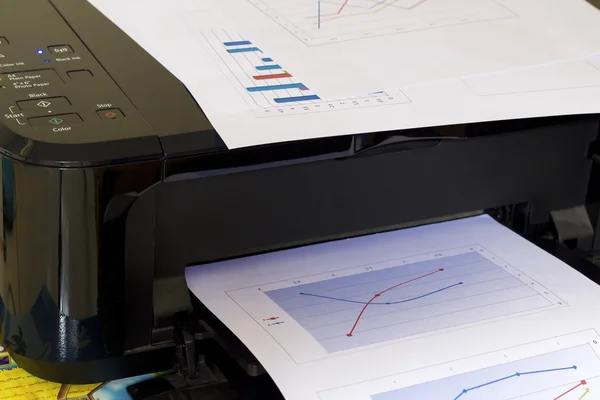 Informe de negocio de impresión de impresoras — Foto de Stock