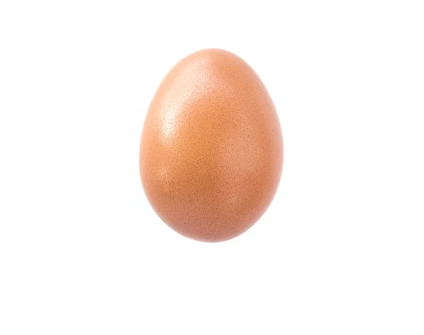 Nahaufnahme Eines Auf Weißem Hintergrund Isolierten Eiers — Stockfoto