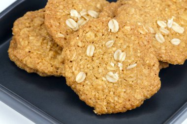 Siyah tabak yulaf Bisküvi Kurabiye