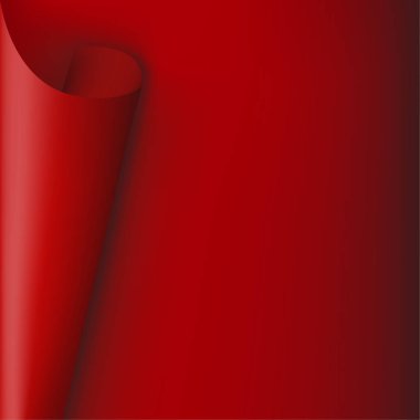 Kırmızı kağıt boş. Vektör çizim.