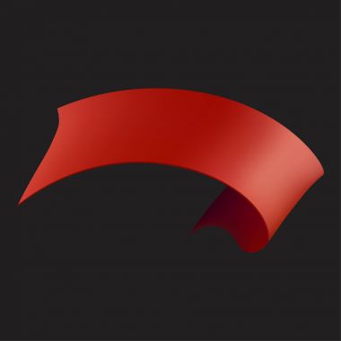 Siyah zemin üzerine kırmızı kurdele. Vektör çizim