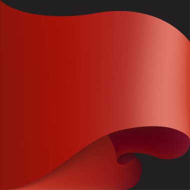 Kırmızı kağıt boş. Vektör çizim.