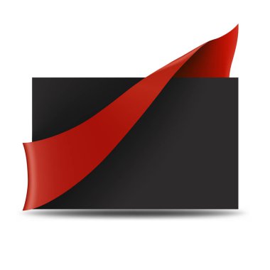 Siyah kağıt boş. Vektör çizim.