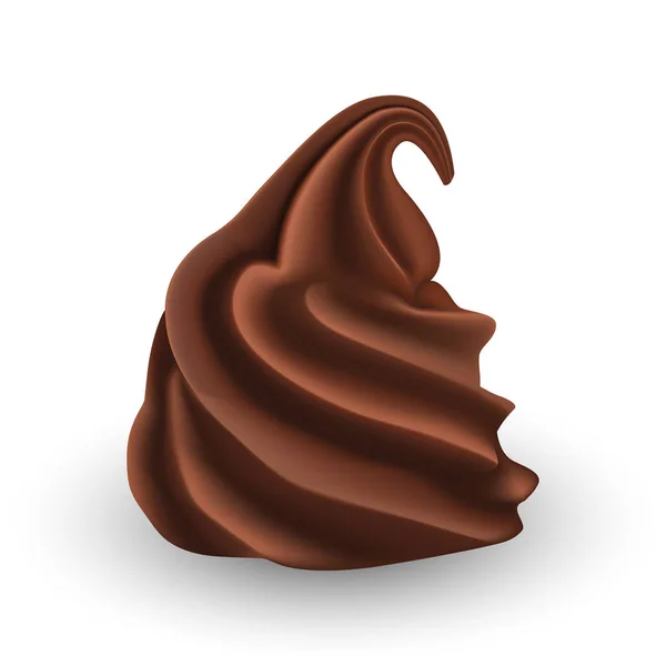 Crème fouettée au chocolat. Illustration vectorielle — Image vectorielle