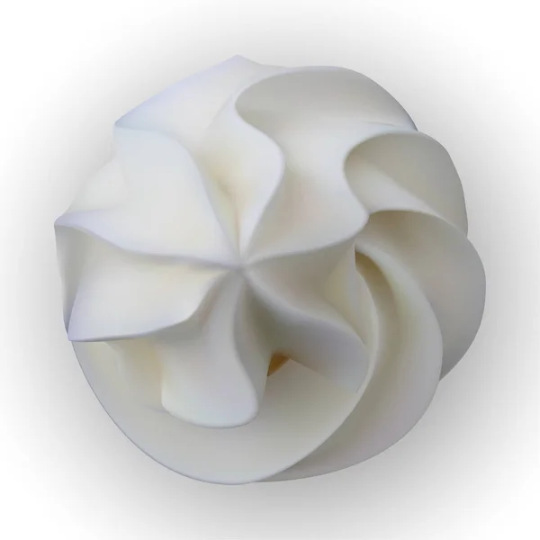 Molho de creme de leite Maionese Sorvete Close up Isolado em fundo branco. Ilustração vetorial — Vetor de Stock