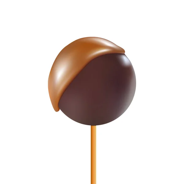 Bonbons boule de chocolat isolé sur le fond blanc. Illustration vectorielle — Image vectorielle