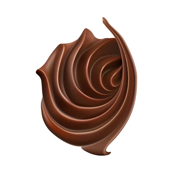 Panna montata al cioccolato. Illustrazione vettoriale — Vettoriale Stock