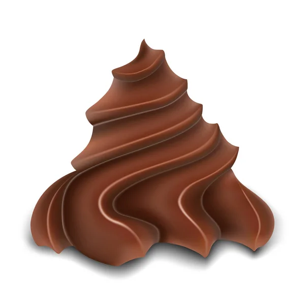 Crème fouettée au chocolat. Illustration vectorielle — Image vectorielle