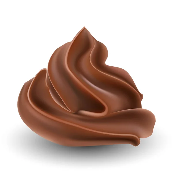 Panna montata al cioccolato. Illustrazione vettoriale — Vettoriale Stock