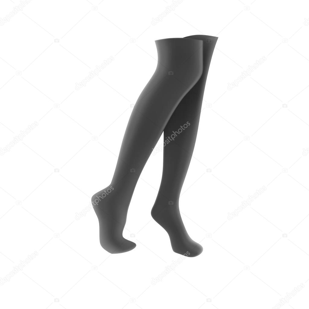 Compression fitness socks. Vector illustration.