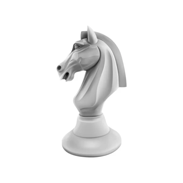 Figurine Pièce Échecs Cheval Sur Fond Blanc Illustration Vectorielle — Image vectorielle