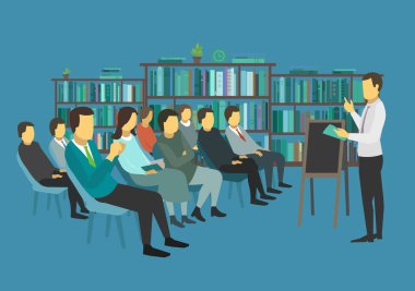 İnsanlar bir odada oturup konuşma hoparlör dinle.