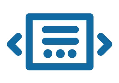 Kaymak simgesi. Mavi az ve öz ve basit. Site arabiriminin parçası