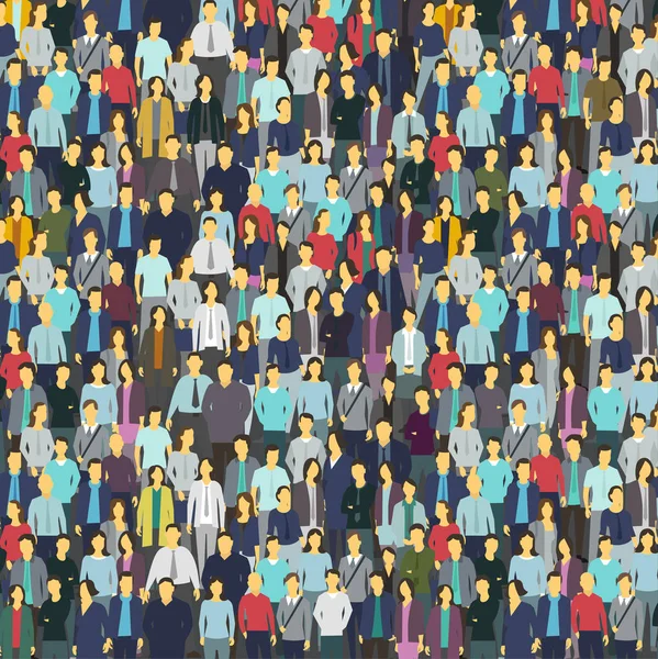 Mucha gente, textura colorida. Antecedentes de la multitud — Vector de stock