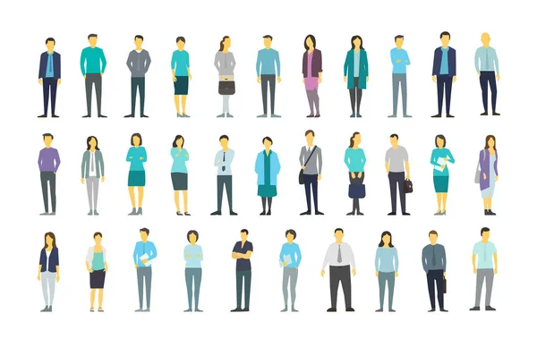 Büyük bir sürü insan paket satırı kalabalığın içinde pek çok kişi ayarlayın. Hisse senedi vektör çizim