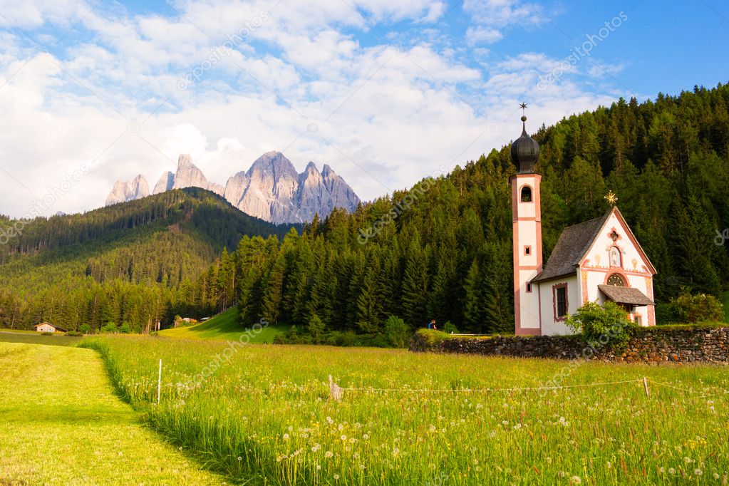 Santa Maddalena church in Val di Funes valley