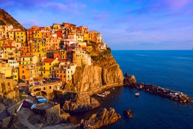 Manarola manzarası, Cinque Terre, İtalya