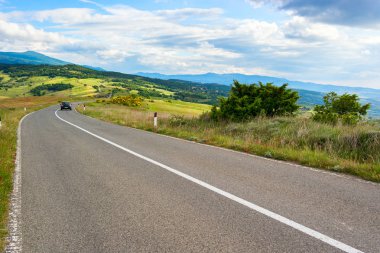 Yaz ülke yol güzel Toskana