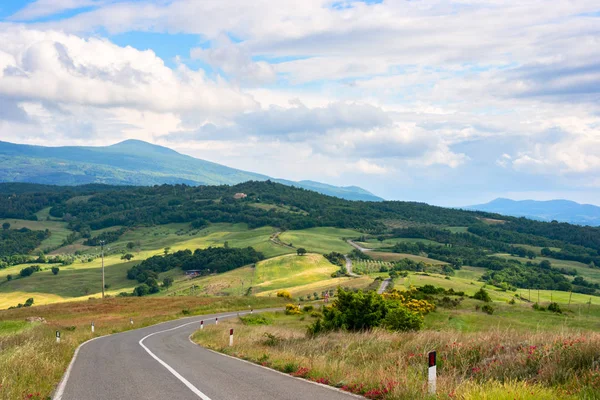 Yaz ülke yol güzel Toskana