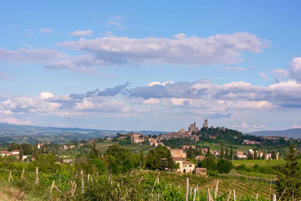 San Gimignano ortaçağ köyü, İtalya — Stok fotoğraf