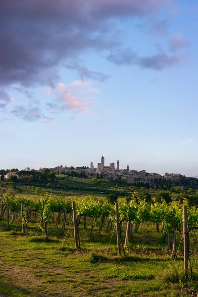 San Gimignano ortaçağ köyü, İtalya — Stok fotoğraf