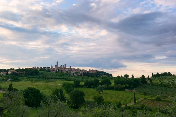 San Gimignano średniowiecznej wioski, Włochy — Zdjęcie stockowe