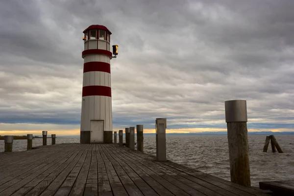 Farol no Lago Neusiedl — Fotografia de Stock