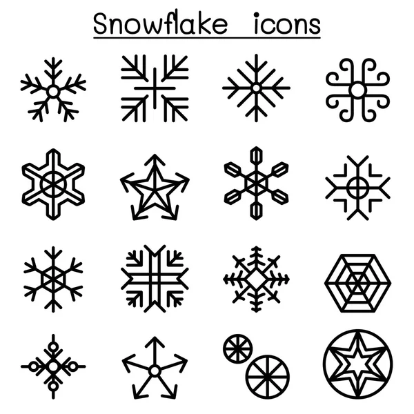 Ícones de floco de neve ilustração vetorial —  Vetores de Stock