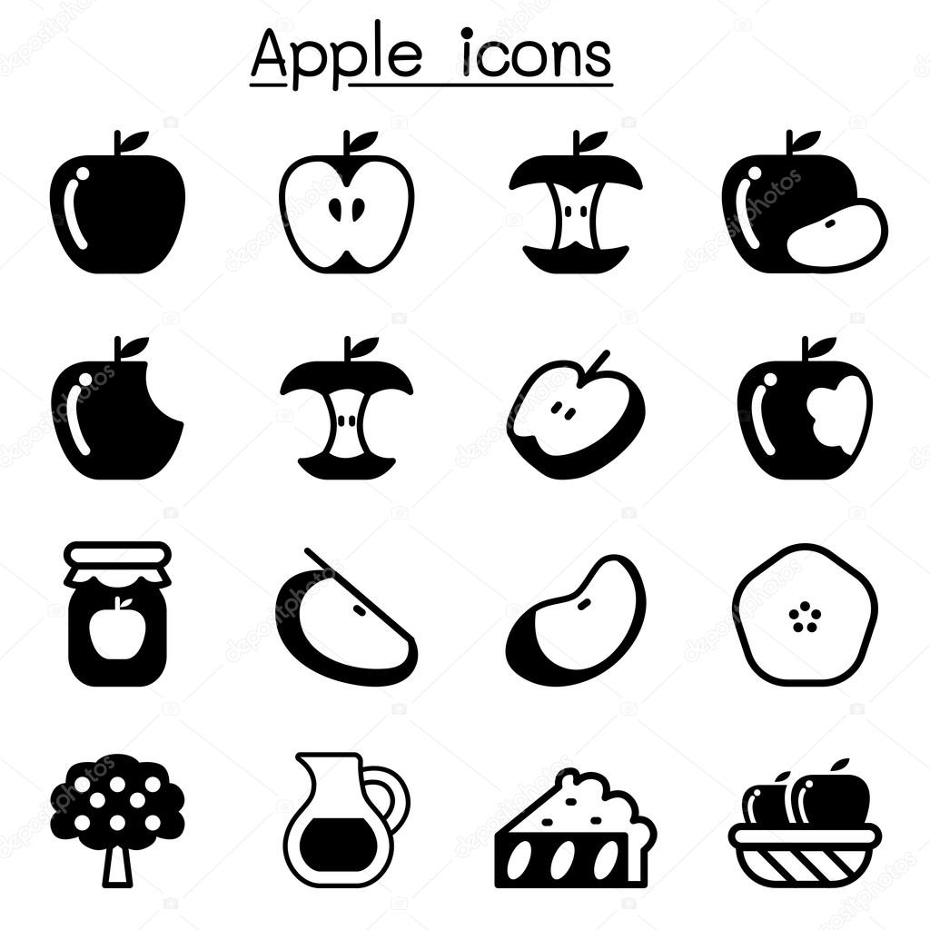 Apple icons  vector illustration