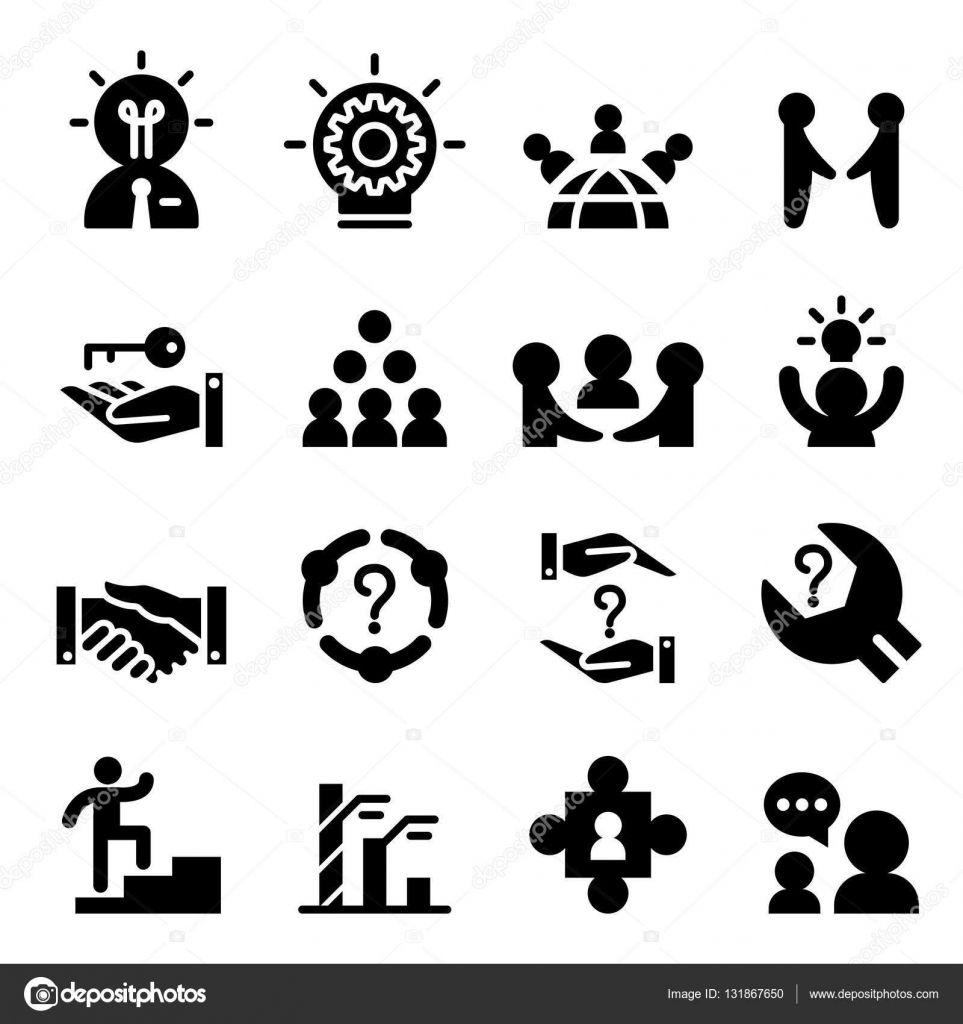 Consultant Icon Set Vector Illustration Graphic Design Stock Vector C Slalomop