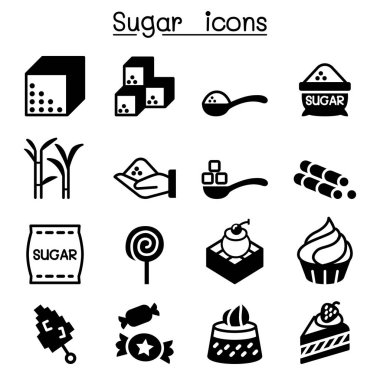 Vektör çizim grafik tasarım şeker Icon set