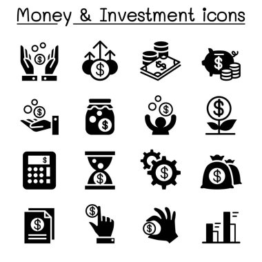 Finansal yatırım Icons set