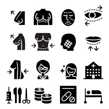 Plastik cerrahi Icon set