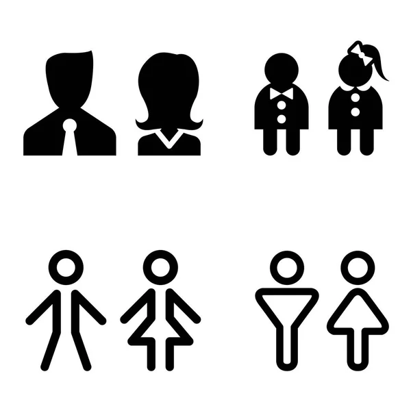 WC-Symbol ideal für jeden Einsatz. Vektor Illustration Symbolsatz — Stockvektor