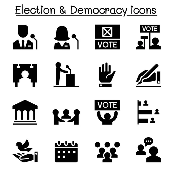 Głosowania, demokracji, wybory, ikona — Wektor stockowy