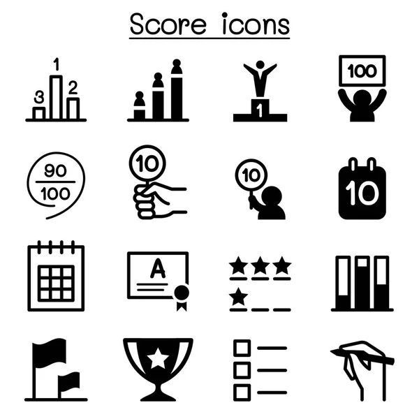 Score van iconen vectorillustratie, grafisch ontwerp — Stockvector