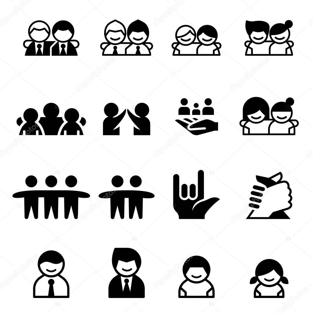 Friend & Friendship icons Vector illustration Graphic design
