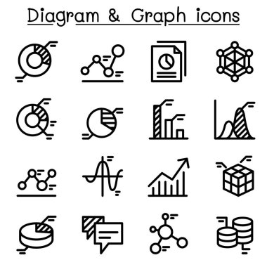 Veri, diyagram, grafik Infographic Icon set