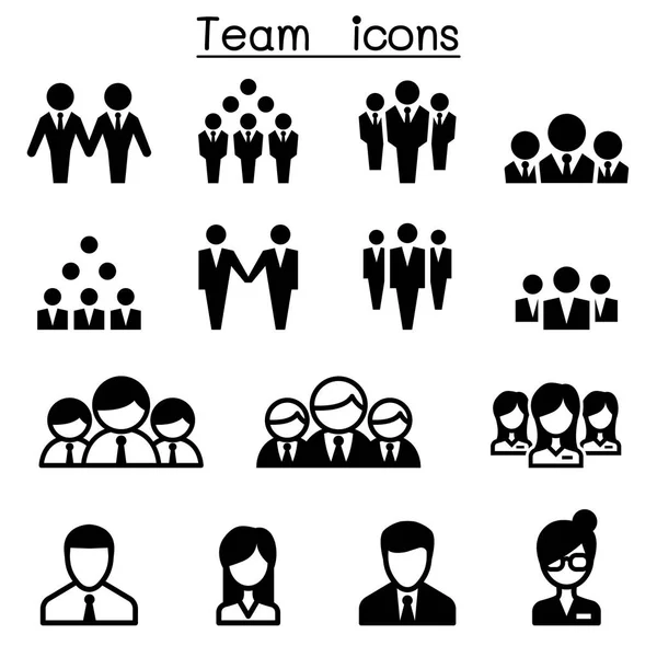 Icônes d'équipe illustration vectorielle graphisme — Image vectorielle