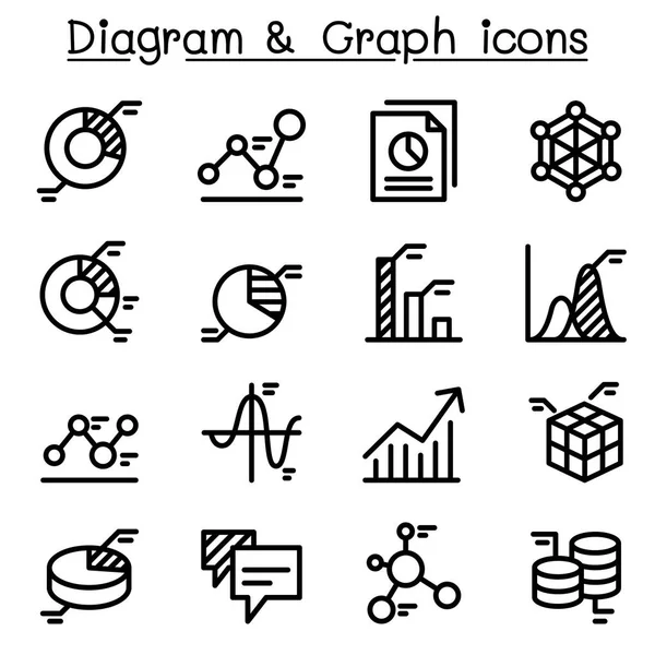 Sada ikon dat, Diagram, graf infografika — Stockový vektor
